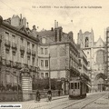 Nantes - Rue de Châteaudun et la Cathédrale